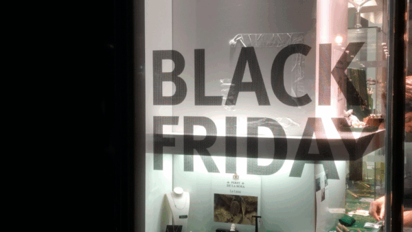 Habillage Vitrine Black Friday Marseille