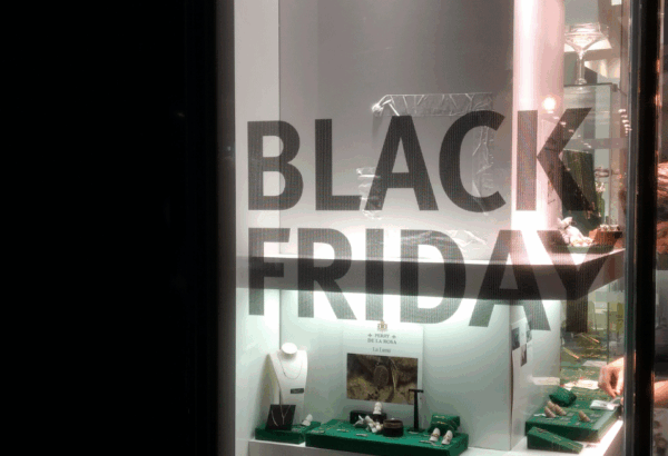 Habillage Vitrine Black Friday Marseille