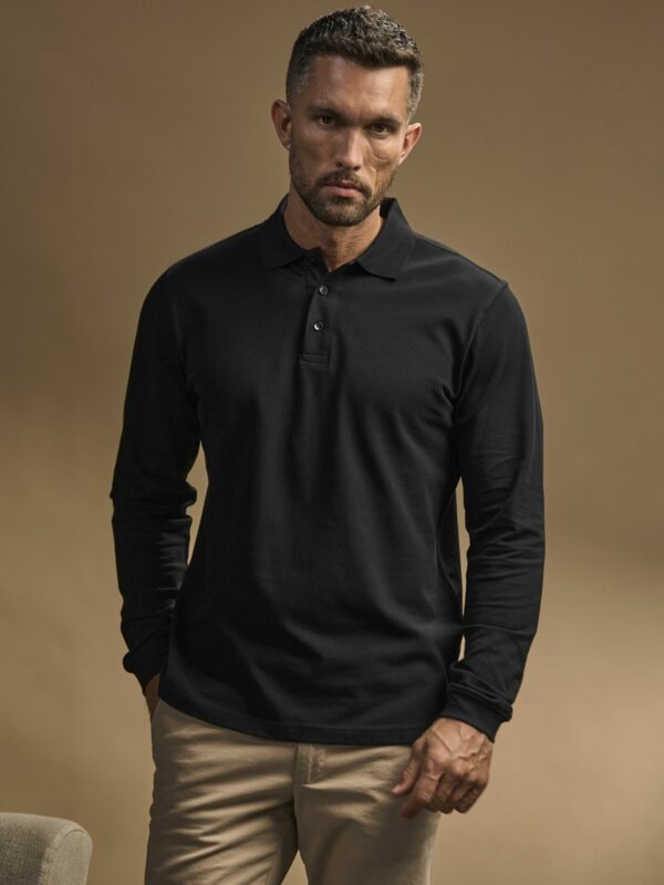 tee jays luxury stretch long sleeve polo